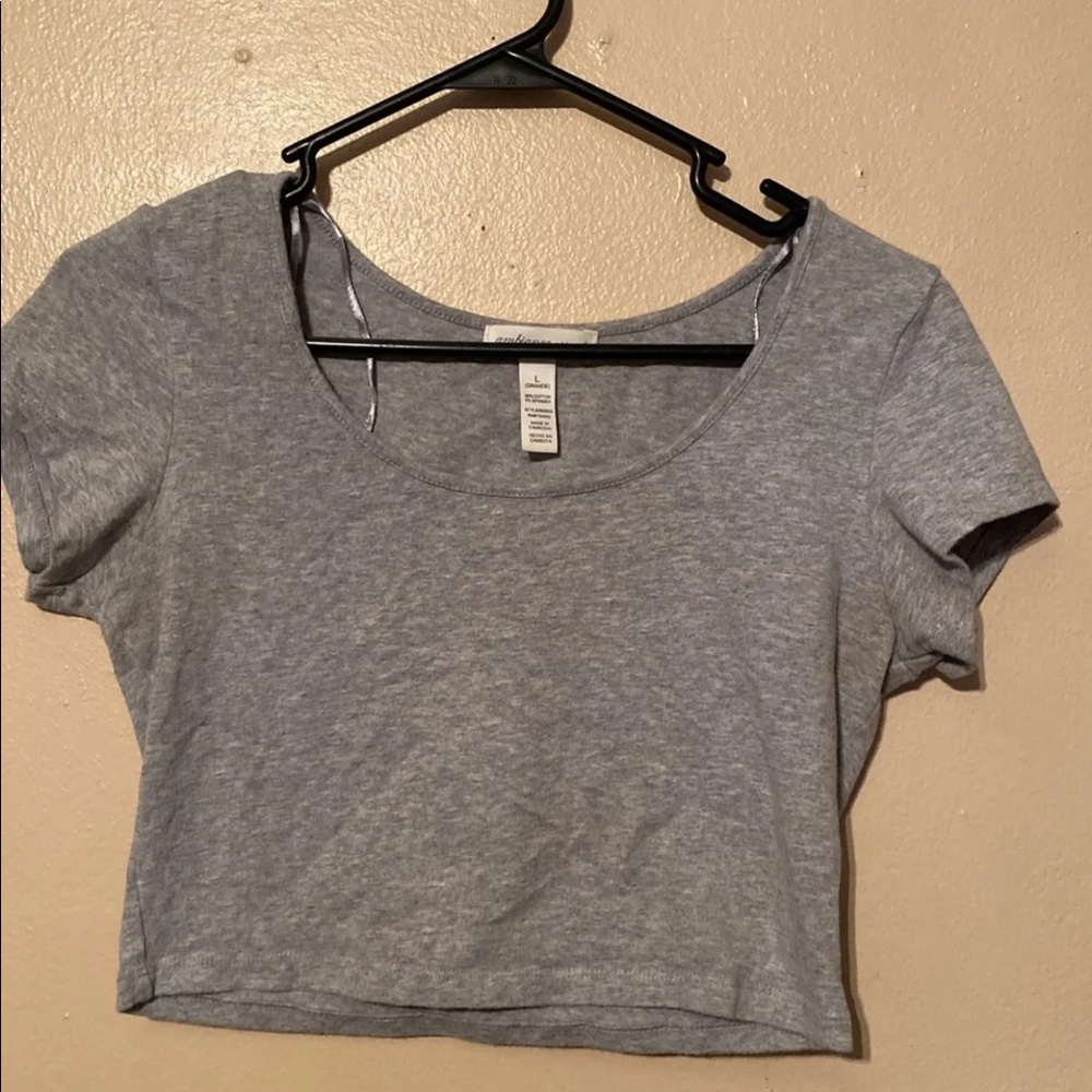 Grey crop top